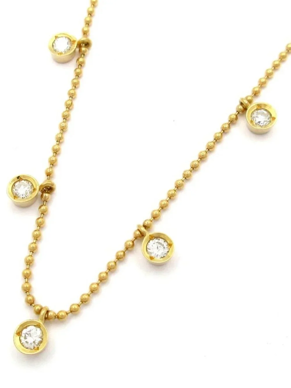La soma 18K Yellow Gold Diamond Necklace